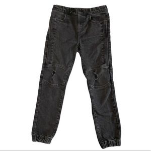 East Pointe Black Moto Jogger Jeans